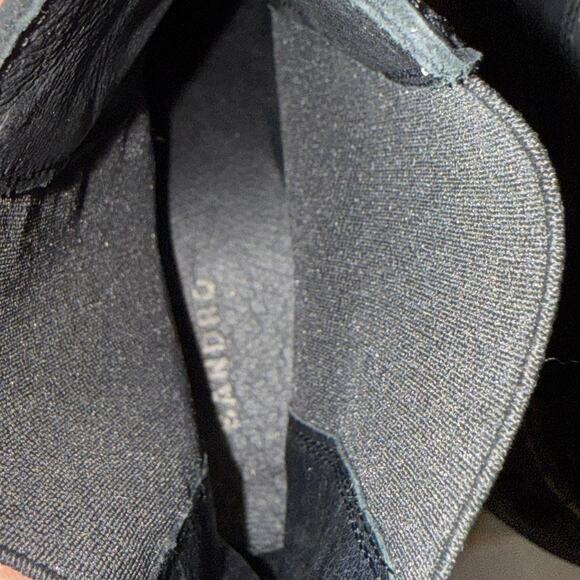 Sandro Paris Chelsea Ankle Boots Platform Black Leather Size 39 (US 8) - Picture 14 of 14